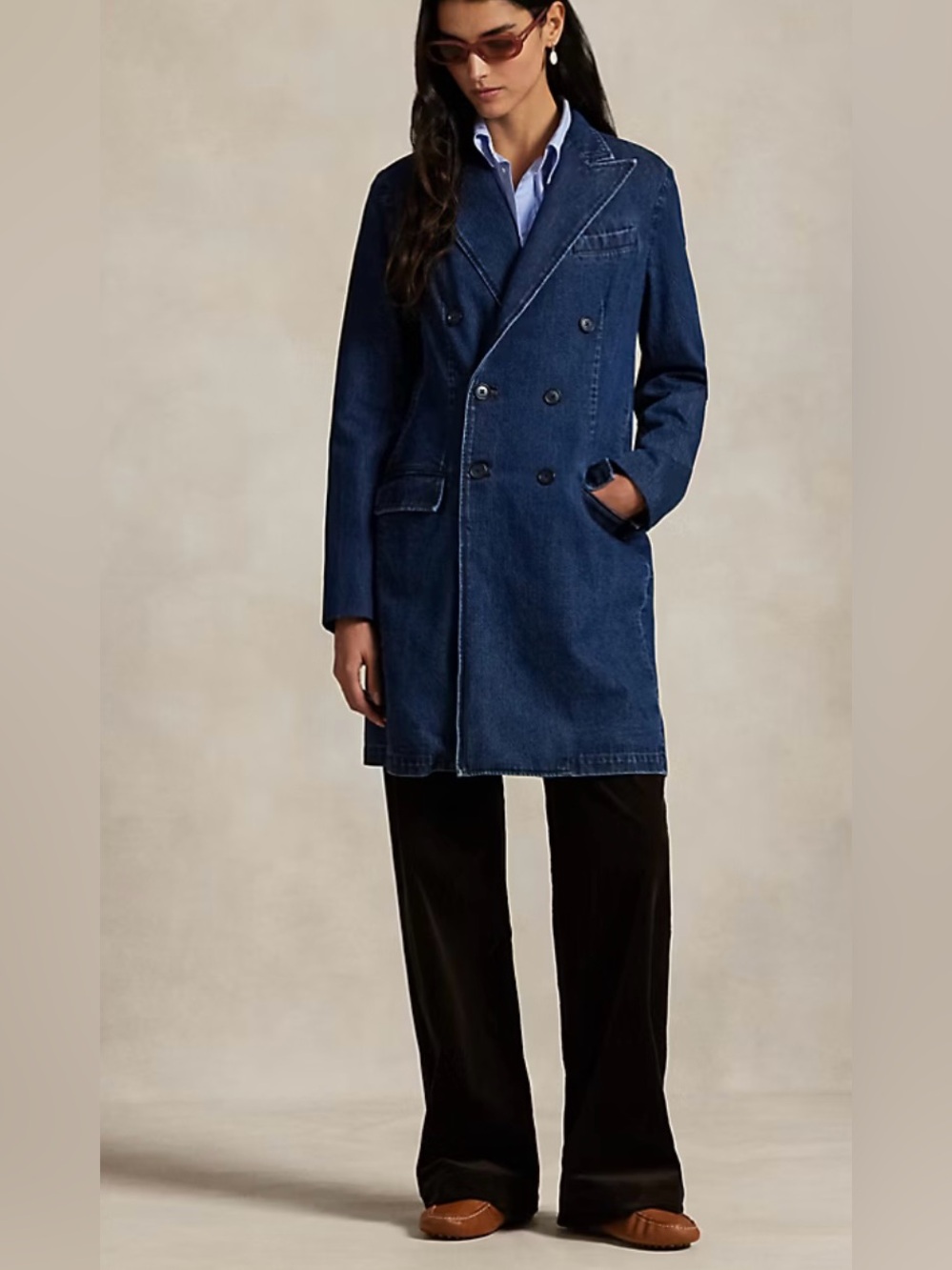 Polo Ralph Lauren Denim Double-Breasted Coat NWT